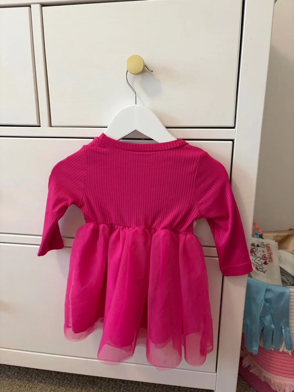 Hot Pink/Magenta Floral Dress 6-9 Months